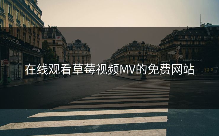 在线观看草莓视频MV的免费网站